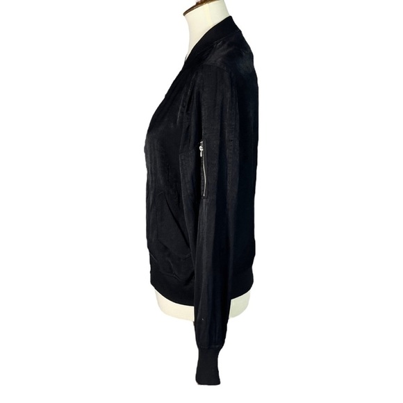 Lulus Tully Black Lightweight Zip Bomber Jacket - Size XS - Picture 7 of 13